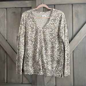 Michael Stars X Anthropologie cheetah‎ leopard animal print brushed sweater S